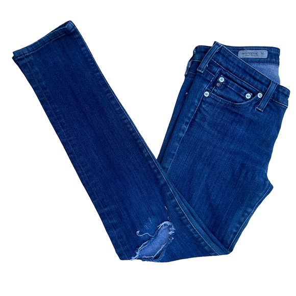 AG Adriano Goldschmied The Legging Ankle Super Skinny Jeans Blue Size 25 - Picture 2 of 9